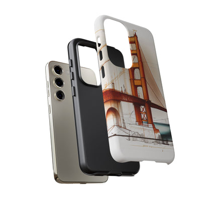 Golden Gate Bridge Samsung Galaxy Case - Architectural Sketch Design