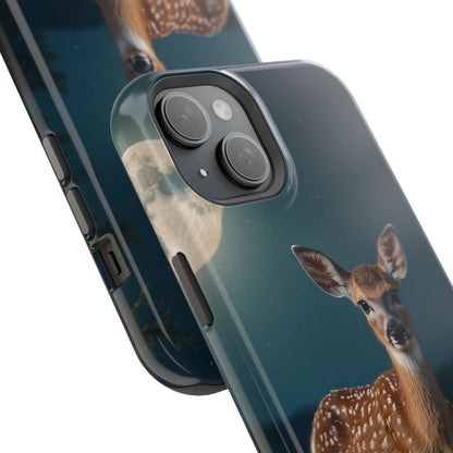 MagSafe-Compatible iPhone Case – Mystic Fawn Under the Moonlit Sky