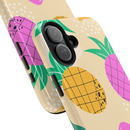 Tropical Pop iPhone Case – Fun Pineapple & Lemon Design with Vibrant Summery Colors