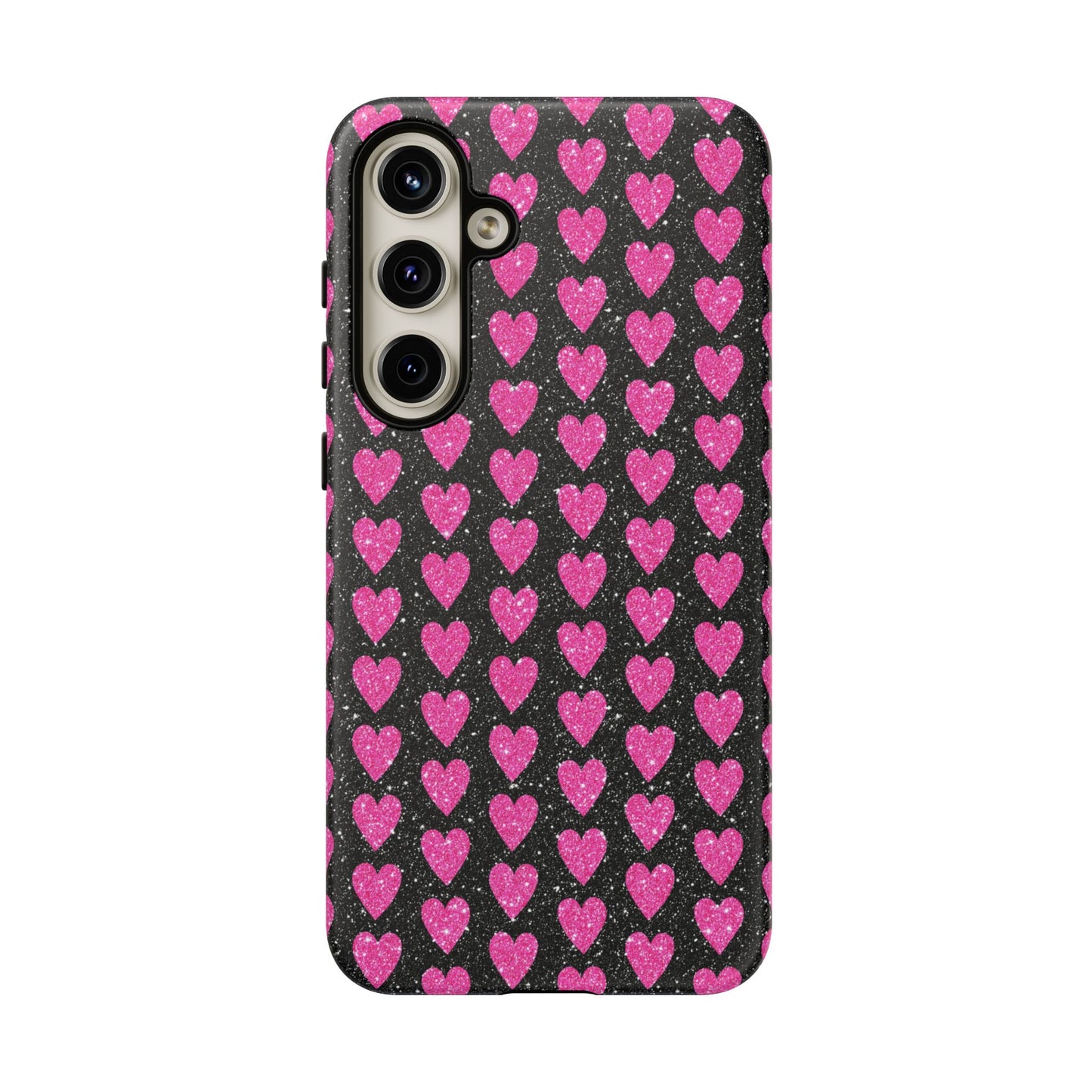 Glitter Pink Hearts Samsung Galaxy Case