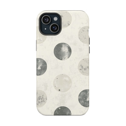 Vintage Polka Dot MagSafe iPhone Case - Neutral Retro Protective Cover