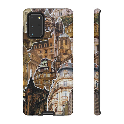 Vintage Architectural Collage Samsung Galaxy Case – Tough Dual-Layer Protection with Matte Finish