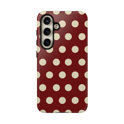 Classic Red & Cream Polka Dots - Samsung Galaxy Case