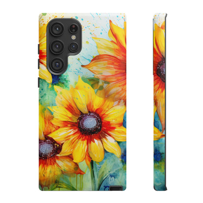 Watercolor Sunflower Splash - Samsung Galaxy Series Case