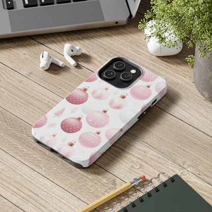 iPhone Case: Merry in Pink – Christmas Balls