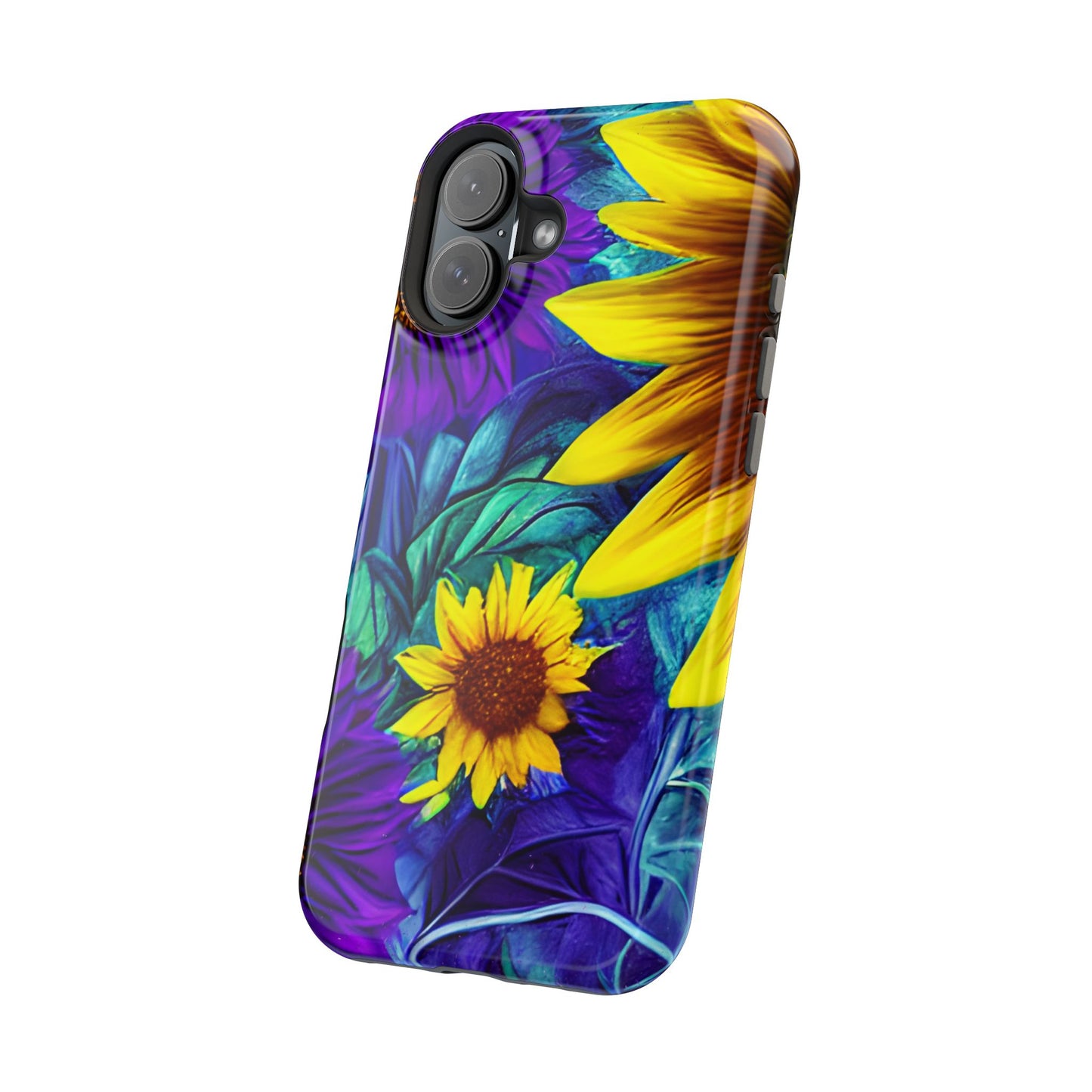 Purple & Gold Sunflower Dream - MagSafe iPhone Series Case