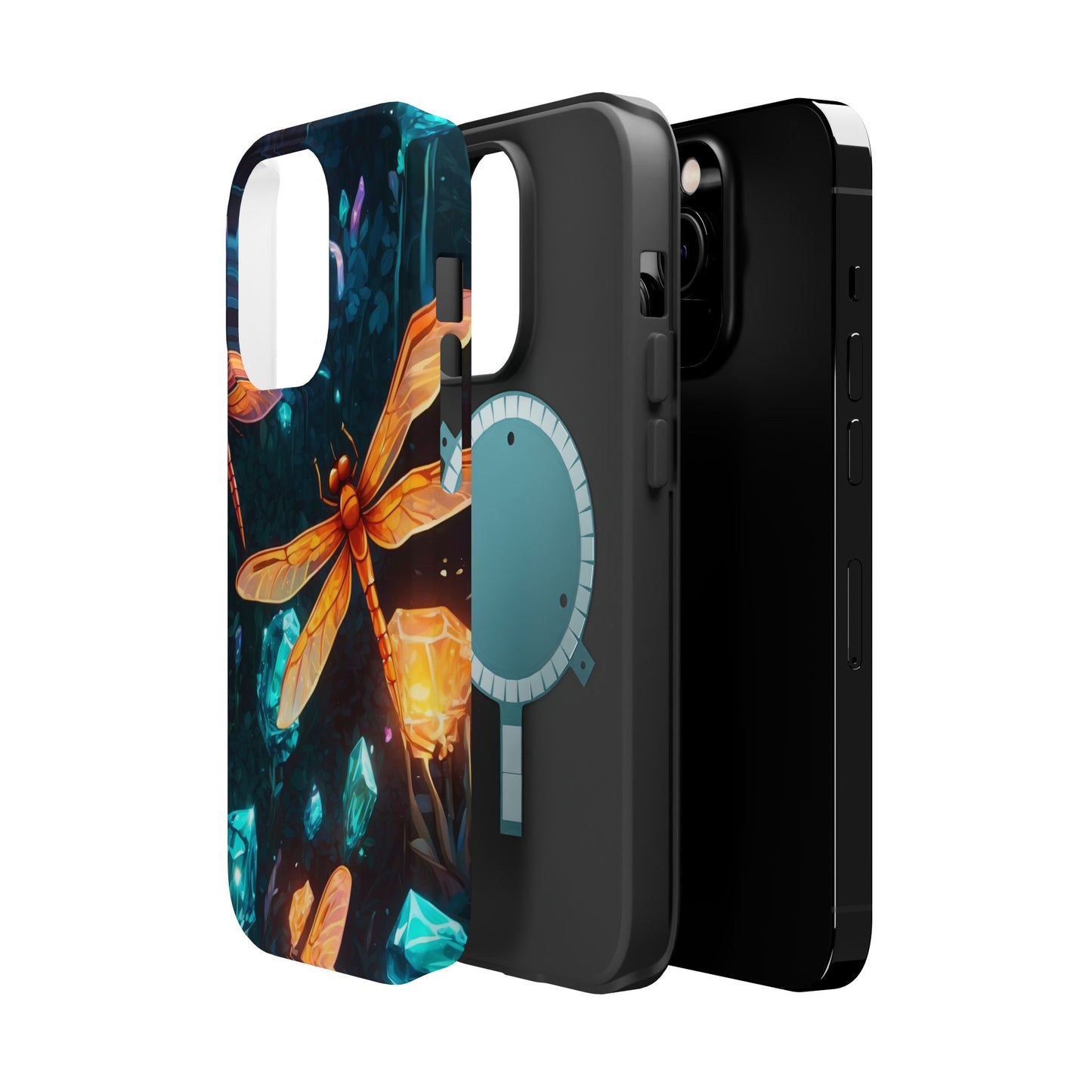 Mystical Dragonflies & Crystals – MagSafe iPhone Series Case