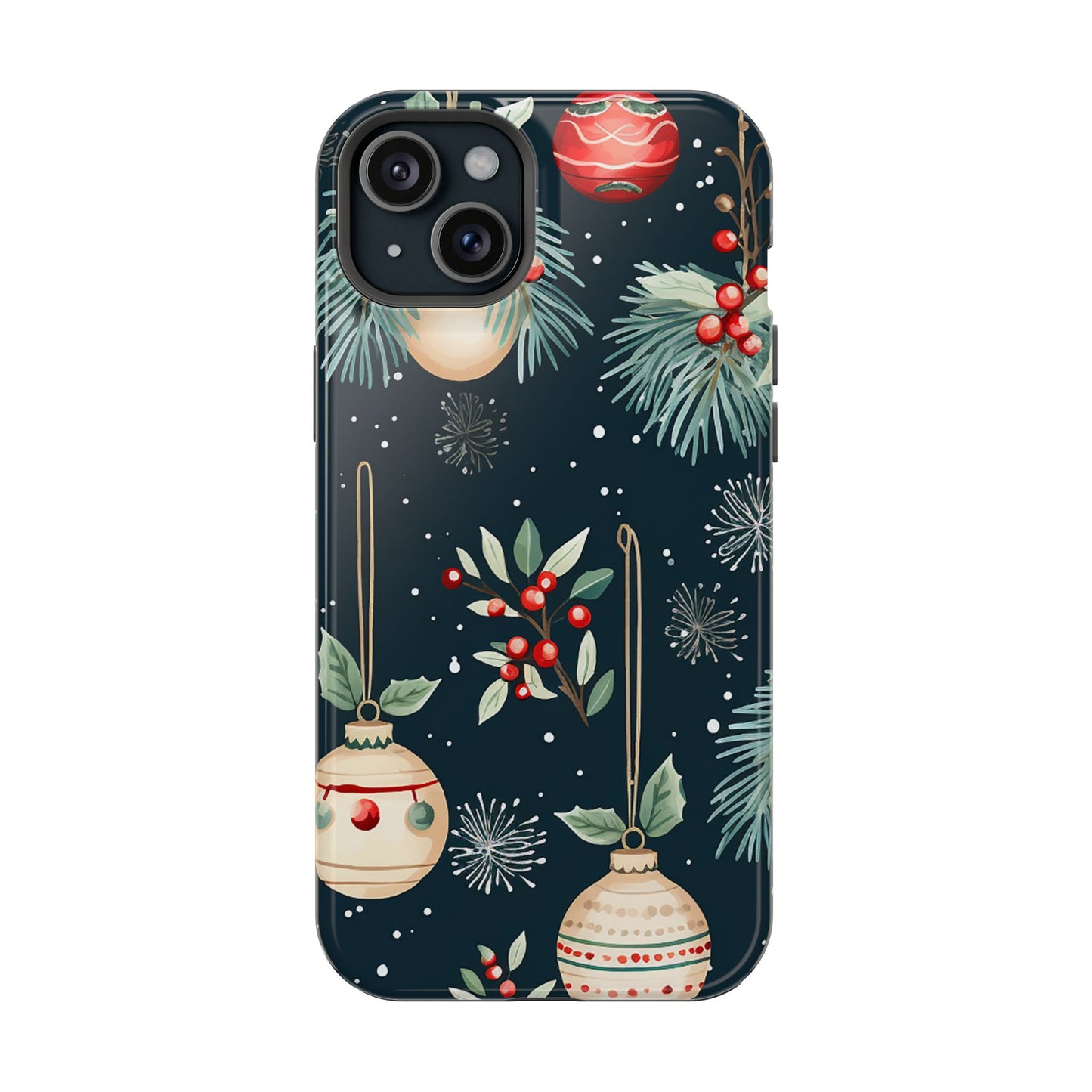 Elegant Christmas Ornaments and Pine - MagSafe iPhone Series Case