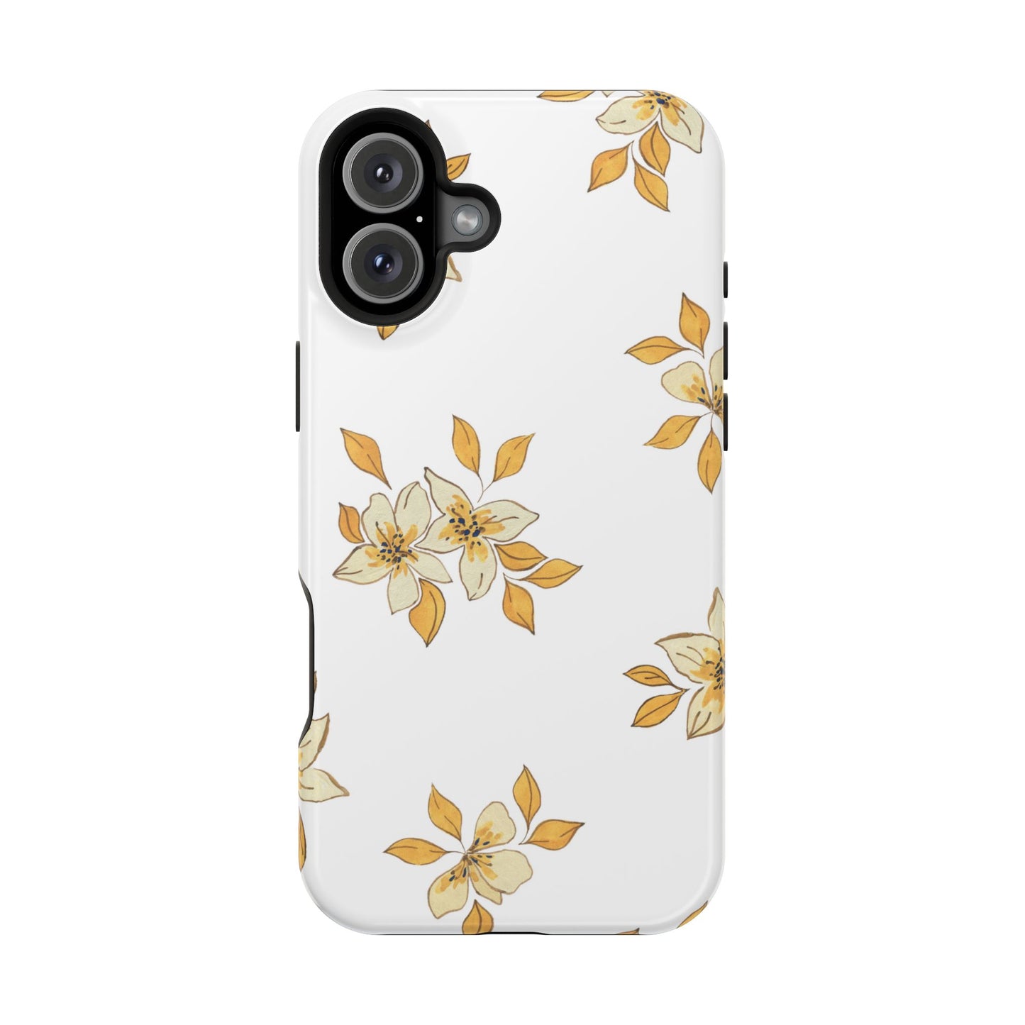 Delicate Yellow Blossom MagSafe iPhone Case – Minimalist Floral Design with Matte Finish