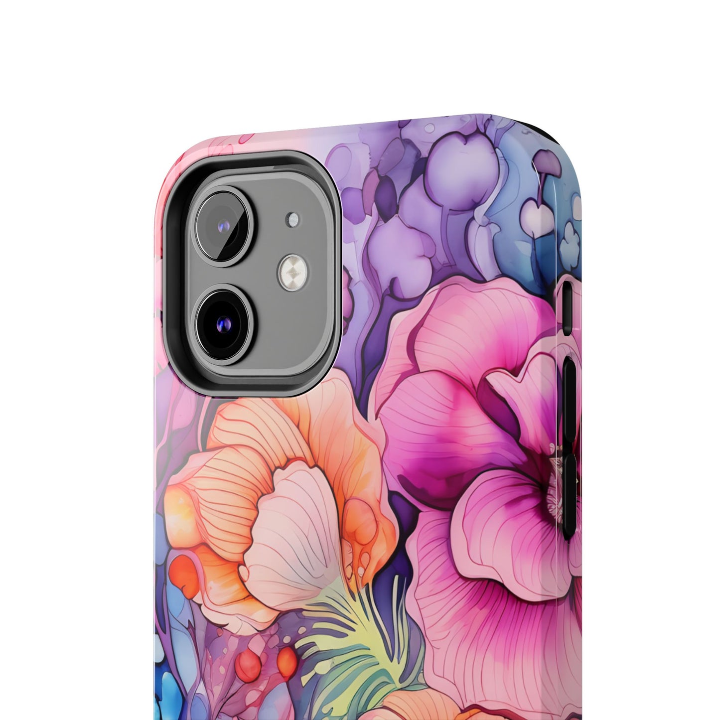 Bright Watercolor Floral Splash iPhone Series Case – Bold Artistic Design