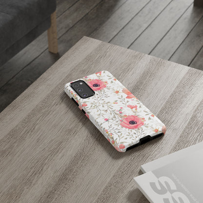 Pink Floral Watercolor Samsung Galaxy Case – Elegant Blossom Design