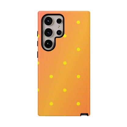 Sunset Gradient Polka Dots Samsung Galaxy Case – Shockproof, Matte Finish, Dual-Layer Protection