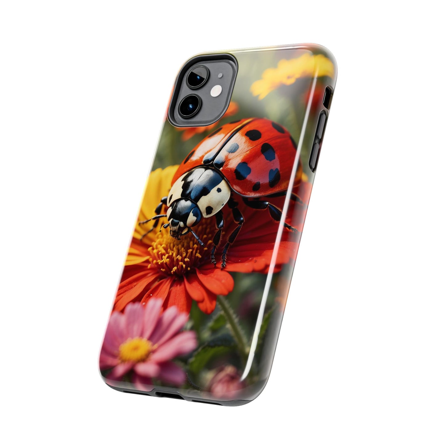 Ladybug on Orange Daisy - iPhone Series Case