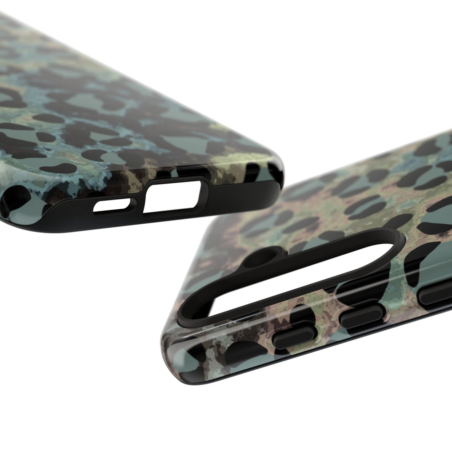 Moody Watercolor Leopard Print Tough Samsung Galaxy Case – Earthy Abstract Pattern with Dual-Layer Protection