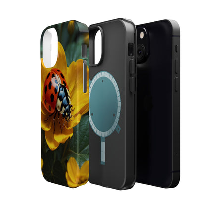 Yellow Blossoms with Bug Accent - MagSafe iPhone Case