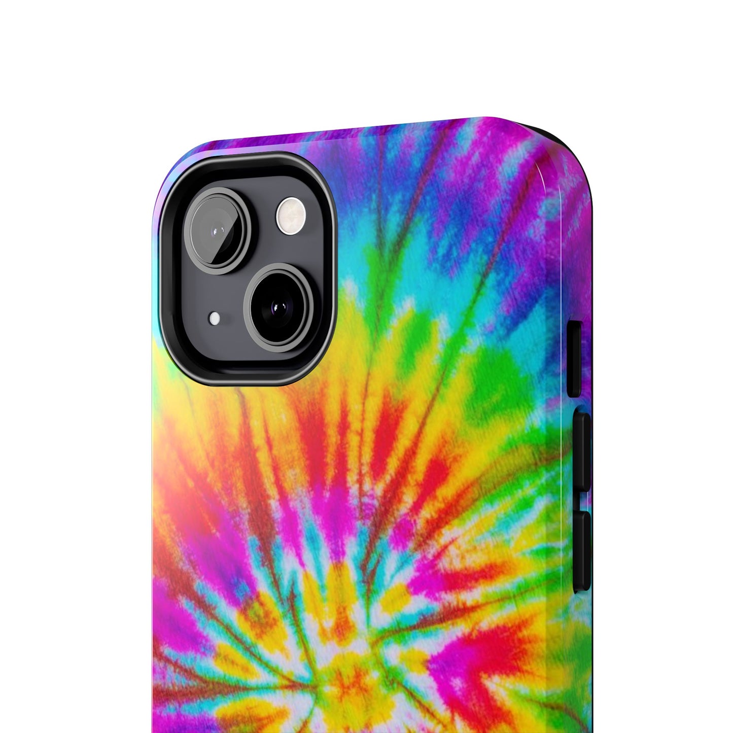 Rainbow Spiral Tie-Dye iPhone Case – Bright & Retro Design