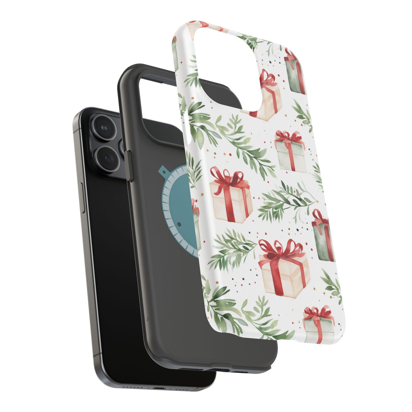 Watercolor Holiday Gifts & Greenery - MagSafe iPhone Series Case