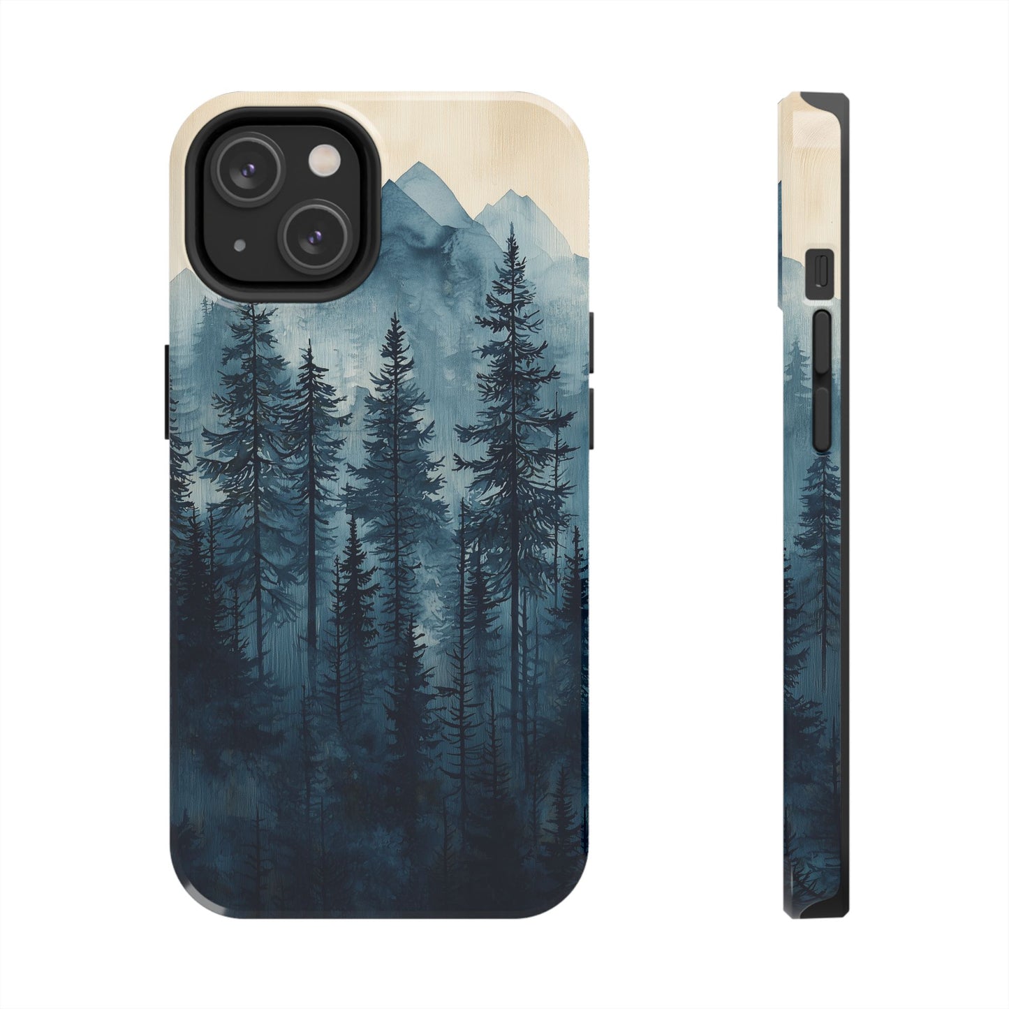 Misty Forest iPhone Case - Nature-Inspired Mountain Scene Protective Cover