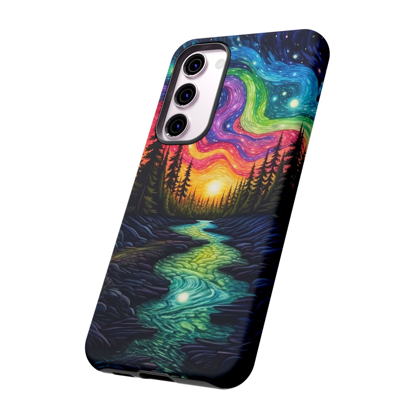 Celestial Nightscape Samsung Galaxy Case – Vibrant River and Starry Sky Design