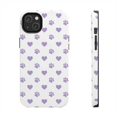 Paw Prints & Hearts – Cute and Durable iPhone Case for Animal Lovers