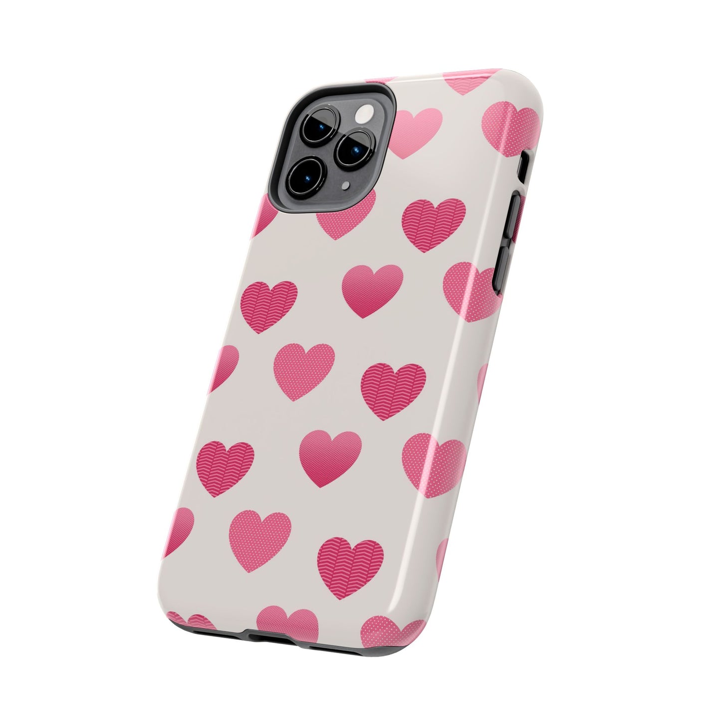 Textured Hearts iPhone Case