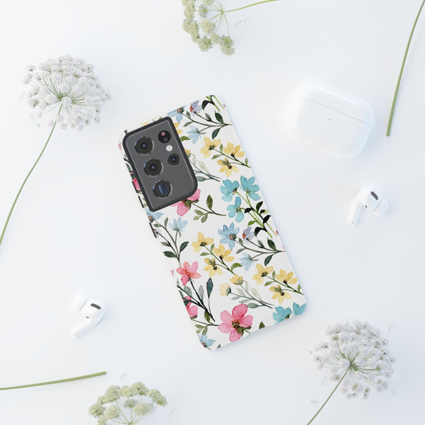 Watercolor Floral Bliss – Samsung Galaxy Case with Pastel Flower Design