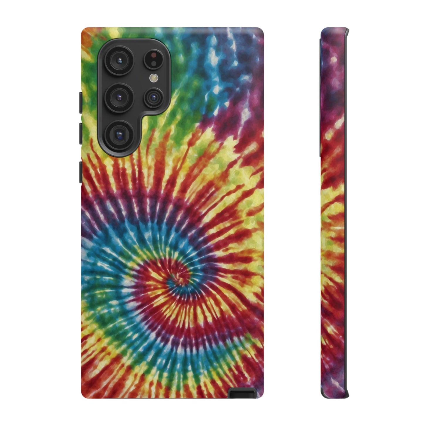 Colorful Retro Tie-Dye Samsung Galaxy Case – Spiral Rainbow Design