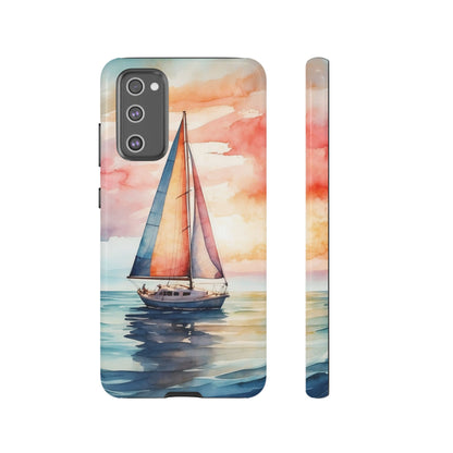 Sailboat Sunset Samsung Galaxy Case – Vibrant Watercolor Design