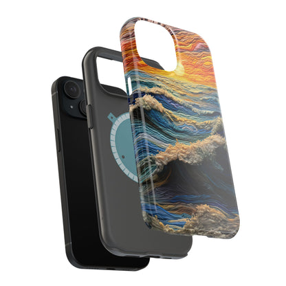 Ocean Sunset Tapestry Waves – MagSafe iPhone Series Case