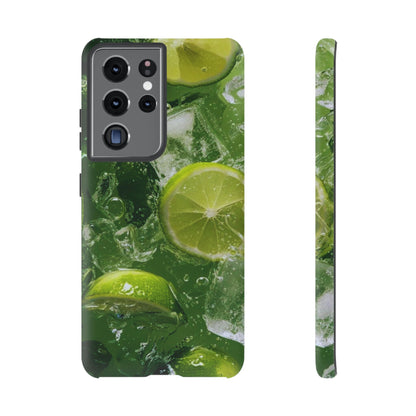 Refreshing Lime Splash Samsung Galaxy Case – Tough Protection, Vivid Dual-Layer Design