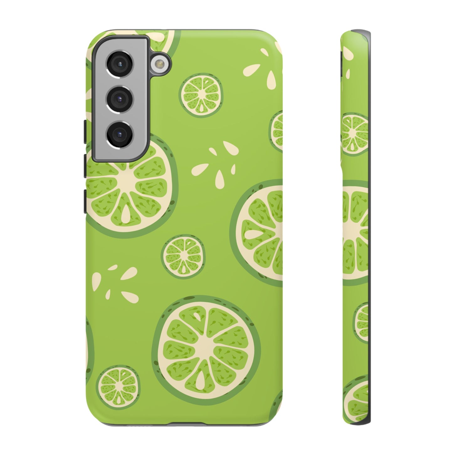 Zesty Lime Splash Tough Samsung Galaxy Case – Fresh Citrus Design, Dual-Layer Protection