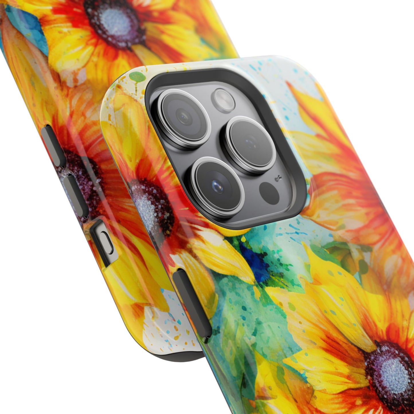 Watercolor Sunflower Splash - MagSafe iPhone Series Case