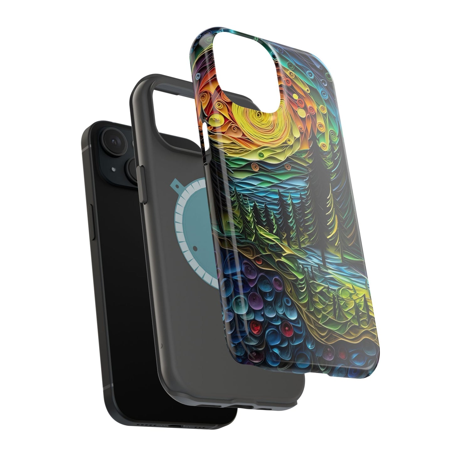 Radiant Forest Sunset MagSafe iPhone Case – Artistic Landscape Design