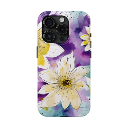 Abstract Floral Watercolor Splash - iPhone Series Case