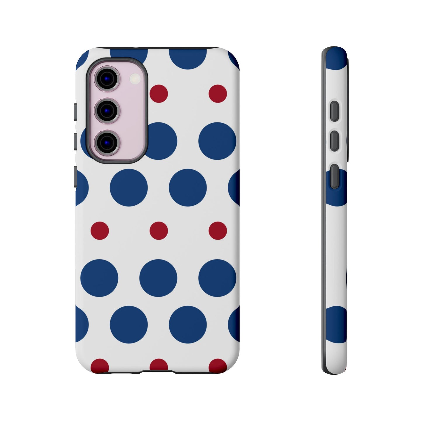 Bold Navy & Red Polka Dot Pattern – Samsung Galaxy Case