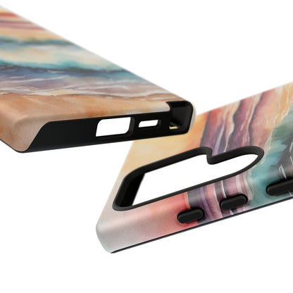 Sunset Waves Samsung Galaxy Case – Vibrant Watercolor Design