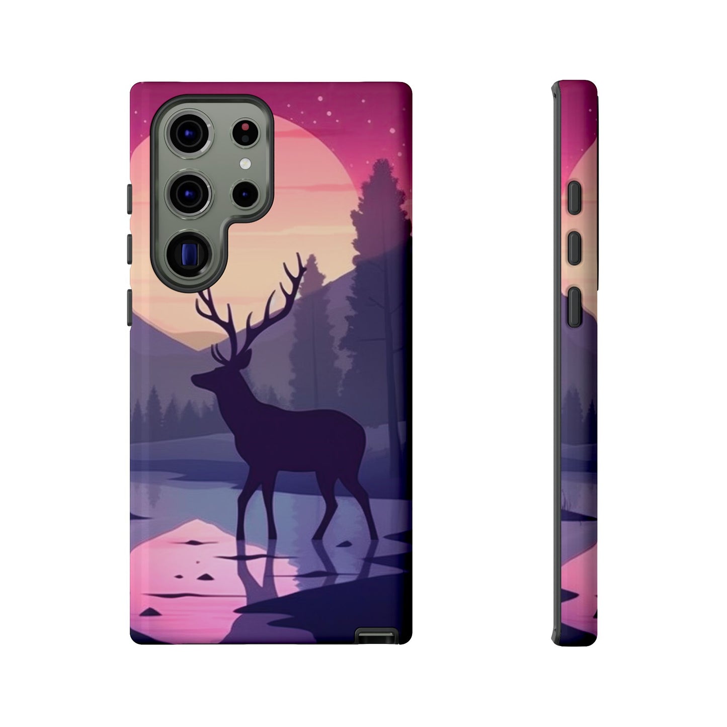 Twilight Elegance: Stag Reflection – Samsung Galaxy Case