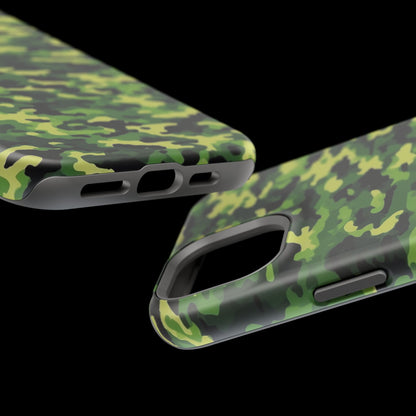 Green Woodland Camouflage – MagSafe iPhone Case, Slim and Shockproof