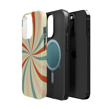 Retro Swirl MagSafe iPhone Case – Durable, Vintage-Inspired Design with Dual-Layer Protection