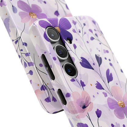 Purple Floral Bliss Samsung Galax Case – Delicate Blossom Design