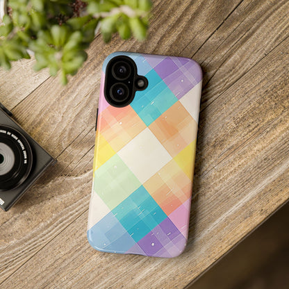 Pastel Plaid Watercolor iPhone Case