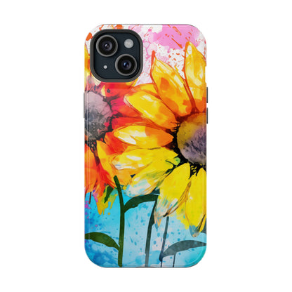 Bold Watercolor Sunflowers - MagSafe iPhone Series Case