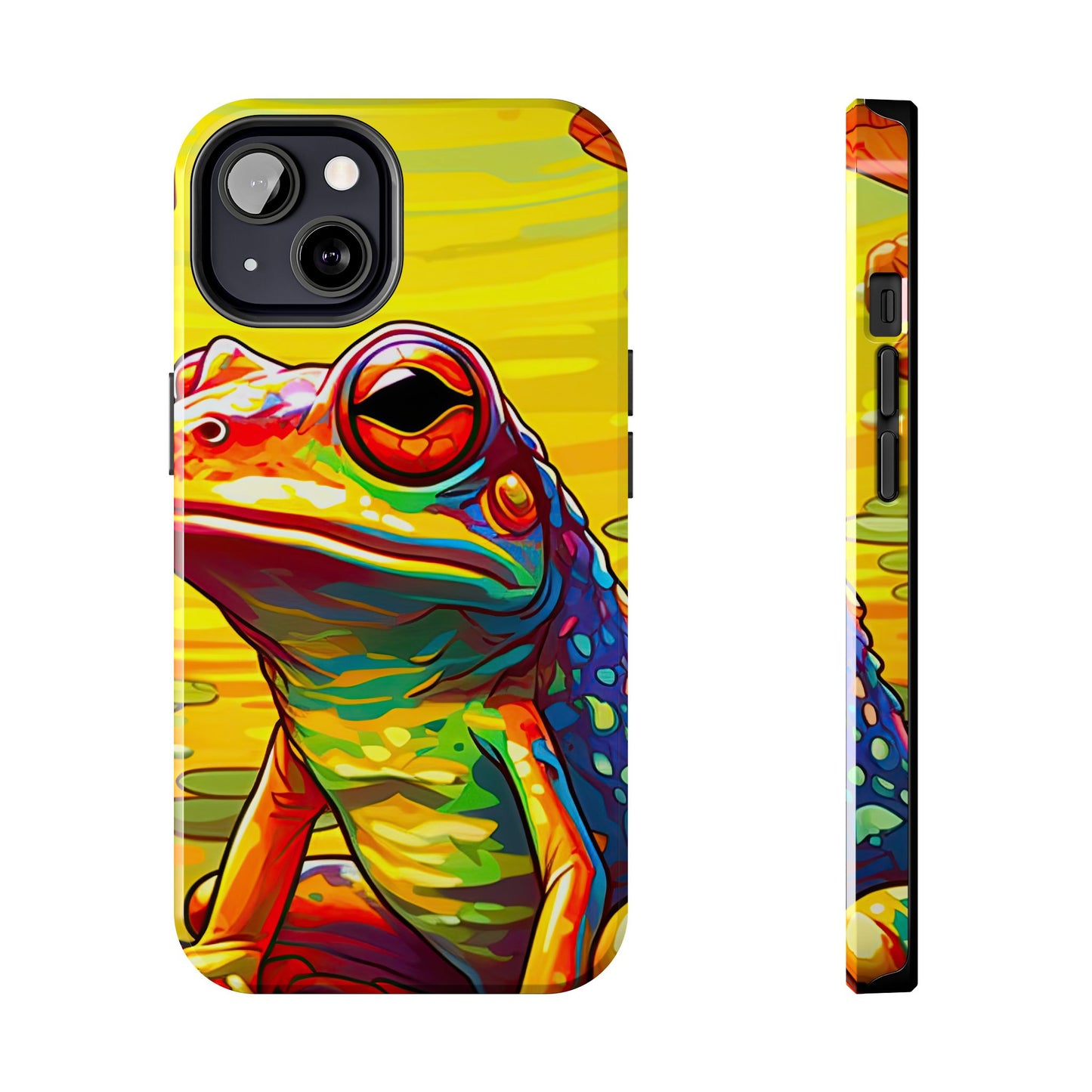 Vibrant Rainbow Frog Design – iPhone Series Case