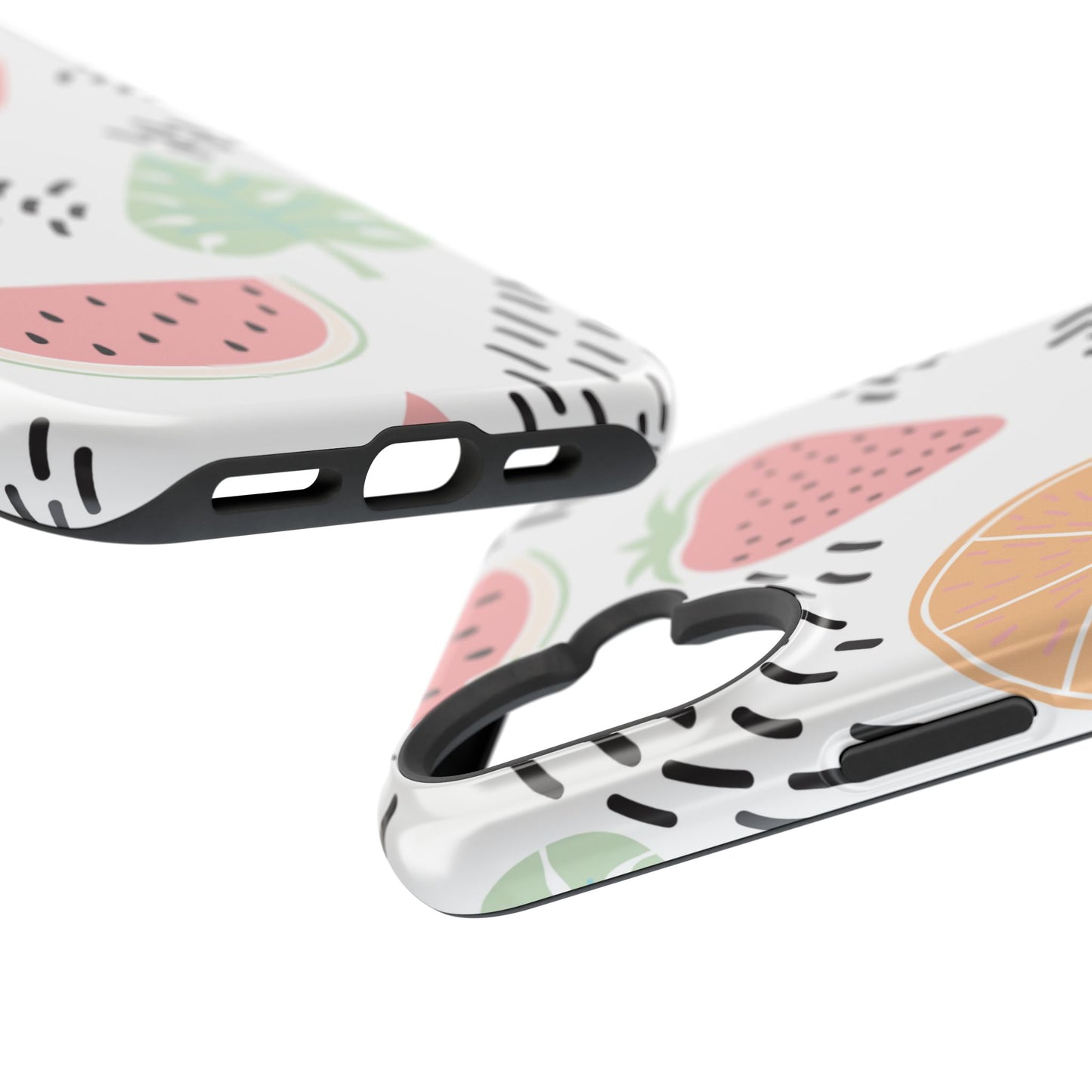 Tropical Fruit Fiesta Tough MagSafe iPhone Case – Fun Watermelon, Pineapple, and Citrus Design