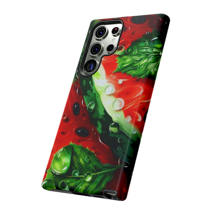 Juicy Watermelon & Mint Samsung Galaxy Case – Tough Dual-Layer, Vibrant Summer Design