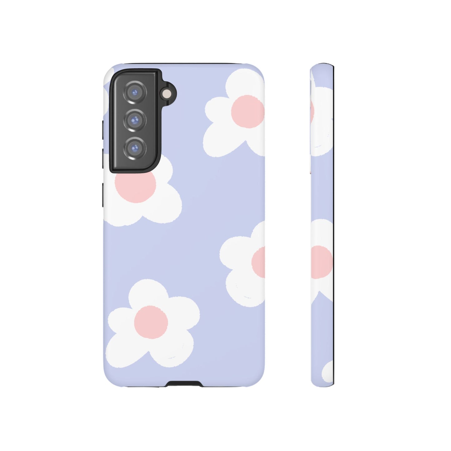 Retro Daisy Pastel Tough Samsung Galaxy Case – Durable Design with Soft Matte Finish