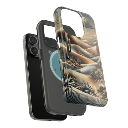 Heavy Metal Aesthetic MagSafe Case – Silver Chrome & Heavy Metal Cactus Design for iPhone 15, 14, 13, Pro, Plus, and Pro Max