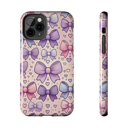 Pastel Bow iPhone Case - Cute Girly Pattern Protective Cover