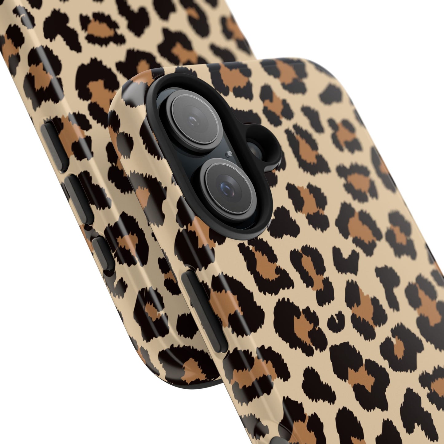 Wild Leopard Print Tough iPhone Case – Bold Animal Pattern Design with Dual-Layer Protection