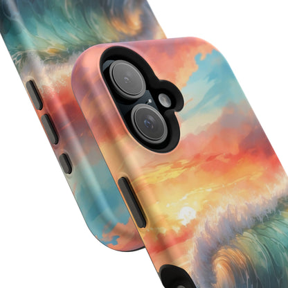 Ocean Wave Sunset MagSafe iPhone Case – Coastal Vibes Design